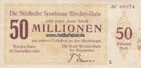 Werden-Ruhr/Rheinland 50 Million Mark Stadt -