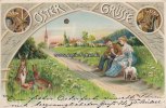 Deutsches Reich Ansichtskarte/Postkarte/Oster Grüsse -
