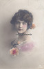 Deutsches Reich Ansichtskarte/Postkarte/Frau - Portrait/handkoloriert -
