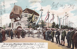 München Ansichtskarte/Postkarte/Gruss vom Münchener Oktoberfest./Augustiner Langbude. -