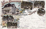 Zwenkau/Böhlen/Markkleeberg Ansichtskarte/Postkarte/Gruss aus Zwenkau/Hotel Kronprinz/Inhaber Otto ... -