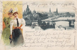 Dresden Ansichtskarte/Postkarte/Dresden./Carolabrücke. -