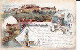 Bautzen Ansichtskarte / Postkarte / Litho / Gruss aus Bautzen/Blick v. Eselberg/Georgdenkmal.. -