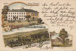 Burkau / Nieder-Burkau / Bischofswerda Ansichtskarte / Postkarte / Litho / Gruss aus Nieder-Burkau./Inhaber: Traug Uhlemann -