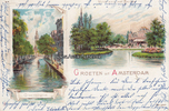 Niederlande/Amsterdam Ansichtskarte / Postkarte / Litho / Groeten uit Amsterdam / Groenburgwal -