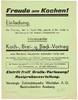 Arnsberg Plakat / Einladung / V.E.W. / Koch-, Brat- u. Back-Vortrag / Freude am Kochen! -
