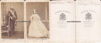 Belgien Carte de visite / CdV / Kabinettfoto / König Franz Leopold II. mit Königin -