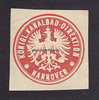 Hannover Siegelmarke / Verschlussmarke / Königl. Kanalbau-Direktion