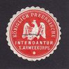 Preussen Siegelmarke / Verschlussmarke / Königlich Preussische Intendantur X. Armeekorps
