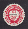 Brandenburg Siegelmarke / Verschlussmarke / Bureau d. Brandenb. Prov. Ausschusses