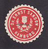 Hamburg Siegelmarke / Verschlussmarke / Reklamemarke / Dr. Ernst Sandow / Hamburg