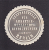 Berlin Siegelmarke / Verschlussmarke / Centralstelle für Arbeiter-Wohlfahrts-...
