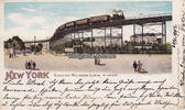 New York/USA Ansichtskarte / Postkarte / New York / Elevated railroad curve W. 110th St. -