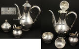 Bundesrepublik Deutschland Kaffeekanne, Zuckerdose, Milchkännchen / 925er Sterling Silber -