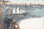 Kiel Ansichtskarte / Postkarte / Kieler Woche / Kaiser Wilhelm -