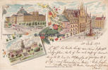 München Ansichtskarte / Postkarte / Litho / Gruss aus München / Justizpalast. / ... -