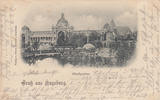 Augsburg Ansichtskarte / Postkarte / Gruss aus Augsburg. / Stadtgarten. -