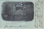 Augsburg Ansichtskarte / Postkarte / Mondscheinkarte / Gruss aus Augsburg. / Stadtgarten -