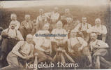 Deutsches Reich Fotokarte / Militär / Kegelclub / Kegelverein / Kegelklub 1. Komp. -
