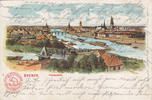 Bremen / Salzuflen Ansichtskarte / Postkarte / Litho / Totalansicht. / Hoffmann's Stärkefabriken -