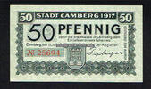 Camberg / Hessen-Nassau 50 Pfg. Stadt Camberg 1917 -