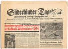 Plettenberg / Herscheid Süderländer Tageblatt / Bundesrepublik Deutschland ist Fußball-Weltmeister 1974 -