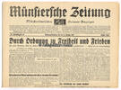 Drittes Reich Münstersche Zeitung / Münsterländischer Heimat=Anzeiger / 67. Jahrgang Nr. 30 -
