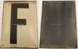 Bundesrepublik Deutschland Eisenbahn / Deutsche Bundesbahn / DB / Emailleschild / Fernsprechschild 'F' -