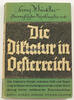 Österreich Franz Winkler / Die Diktatur in Oesterreich / Weltmachtprobleme Band 6 -