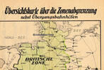  20. 11. 1945 Deutschland Übersichtskarte / Rund um die Britische Zone / mit sämtlichen Übergangsbahnhöfen 2-3