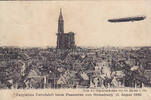 Strassburg Ansichtskarte / Postkarte / Zeppelins Fernfahrt beim Passieren von Strassburg.. -