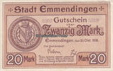 Emmendingen / Baden 20 Mark Stadt -