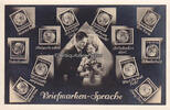 Drittes Reich Ansichtskarte / Postkarte / Briefmarken - Sprache -