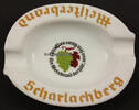 Deutsches Reich Porzellan-Aschenbecher / Scharlachberg Meisterbrand / Ein Weinbrand der hält, .. -