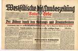 Drittes Reich / Westfalen Westfälische Landeszeitung Rote Erde / Amtliches Blatt der NSDAP -
