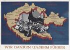  1938 Drittes Reich / Halle WHW / Ansichtskarte / Postkarte / Wir danken unserem Führer / mit Sonderstempeln 2
