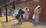 Palästina ? Ansichtskarte / Postkarte / La Promenade du harem -
