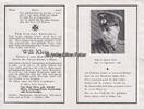 Drittes Reich / Mondorf Totenzettel / Sterbebild / Willi Klein Gefreiter in einem Sturm - Bataillon -