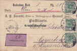 Hennef (Sieg) - Marienheide 1900 Postkarte / Nachnahme / J. F. Jacobi, E... 6.93 US$  +  11.55 US$ shipping