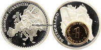 Deutschland 1 Pfennig 1998 Medaille - Das Geld Europas Polierte Platte 10.39 US$  +  11.55 US$ shipping