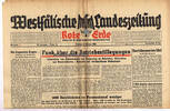 Drittes Reich / Westfalen Westfälische Landeszeitung Rote Erde / Amtliches Blatt der NSDAP -