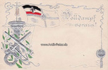 Deutsches Reich Prägekarte/Volldampf voraus! -