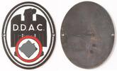  O.J. Drittes Reich Plakette/D.D.A.C.(Der Deutsche Automobil-Club) 1-2