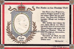 Deutsches Reich Prägekarte/6. August 1914/ Der Kaiser an das Deutsche Volk! -