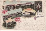 Weihenstephan/Freising Litho/Gruss aus Weihenstephan/Innerer Hof/Freising von Weihenstephan aus/... -