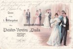 Berlin Litho/Gruss vom I. Stiftungsfest des Theater-Vereins <i>Thalia 1898</i>. -