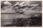 Drittes Reich Ansichtskarte/Postkarte/Dornier-Flugboot beim Wassern auf dem Bodensee -