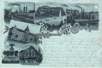 Bochum Litho/Gruss aus Bochum/Zeche Constantin der Grosse/Gymnasium/Kriegerdenkmal/... -