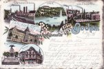 Bochum Litho/Gruss aus Bochum/Zeche Constantin der Grosse/Gymnasium/Kriegerdenkmal/... -
