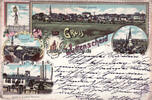 Wattenscheid Litho/Gruss aus Wattenscheid / Krieger-Denkmal / Oststrasse & evang. Kirche/Zeche... -